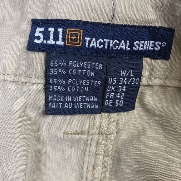 5.11 Tactical TAC 143 Taclite Pro Ripstop Cargo Khaki Pants Military EMS 34x30 - Picture 8 of 12